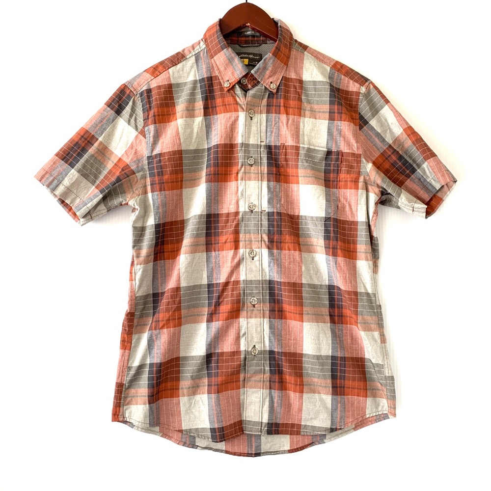 Men’s Medium Eddie Bauer Harvest Plaid Classic Fit